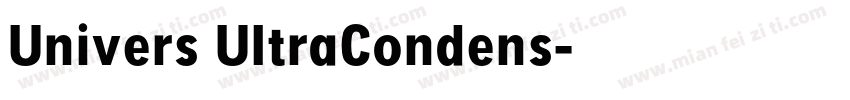 Univers UItraCondens字体转换